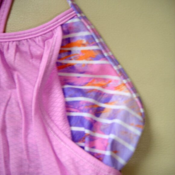 Ivivva Girl by Lululemon 🍋 Double Dutch Tank top pink purple size 12 - Picture 3 of 5